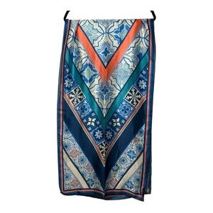 Vince Camuto Vibrant Blue and Orange Wrap